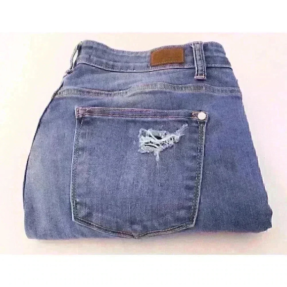 Judy Blue Juniors Skinny Fit Destressed Highrise Waist Button Jeans Size 15/32 - Picture 14 of 14